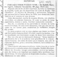 Para que otros puedan vivir.