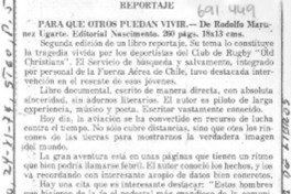 Para que otros puedan vivir.