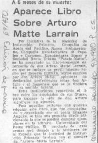 Aparece libro sobre Arturo Matte Larraín.