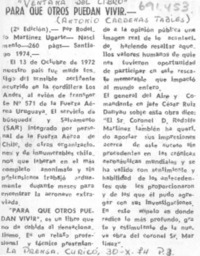 Para que otros puedan vivir