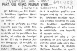 Para que otros puedan vivir