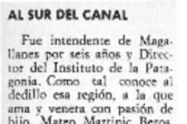 Al sur del canal.