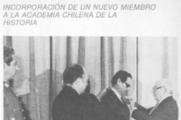 Incorporación de un nuevo miembro a la Academia Chilena de la Historia.