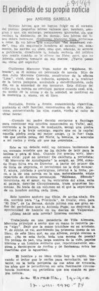 El periodista de su propia noticia