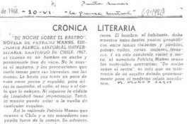 De noche sobre el rastro