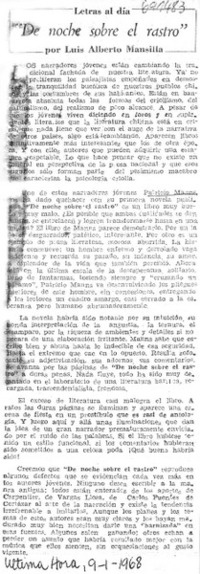 De noche sobre el rastro