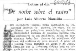 De noche sobre el rastro