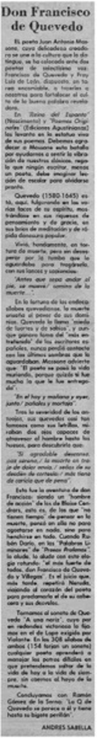 Don Francisco de Quevedo