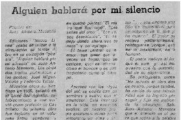 Alguien hablará por mi silencio