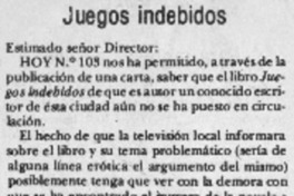 Juegos indebidos"