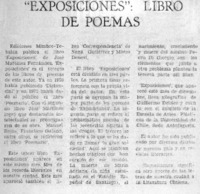 Exposiciones", libro de poemas.