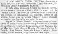 La más nueva poesía chilena.