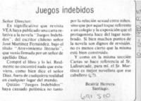 Juegos indebidos