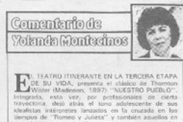 El teatro itinerante en la tercera etapa de su vida