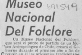 Museo Nacional del Folclore.
