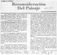 Reconsideración del paisaje