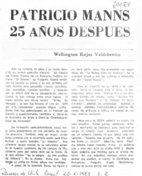 Patricio Manns 25 años después
