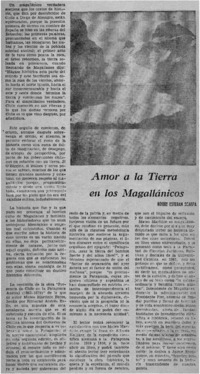 Amor a la tierra en los magallánicos