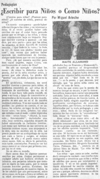 Escribir para niños o como niños?