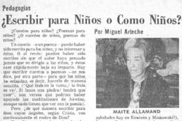 Escribir para niños o como niños?