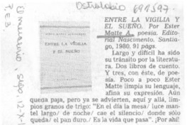 Entre la vigilia y el sueño.