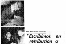 Escribimos en retribución a donde nacimos".