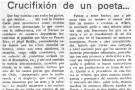 Crucifixión de un poeta...