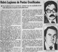 Habrá legiones de poetas crucificados.