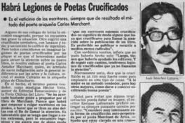 Habrá legiones de poetas crucificados.