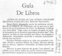 ¿Quién es quién en las letras chilenas?