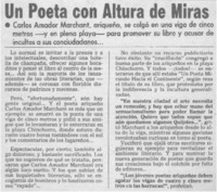 Un poeta con altura de miras.