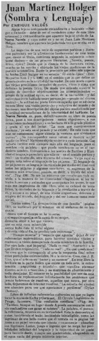 Juan Martínez Holger (sombra y lenguaje)