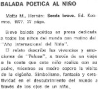 Balada poética al niño.