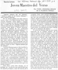 Joven maestro del verso