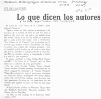 Lo Que dicen los autores.