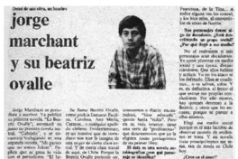 Jorge Marchant y su Beatriz Ovalle: [entrevista]