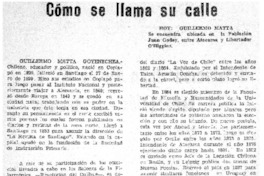 Cómo se llama su calle.