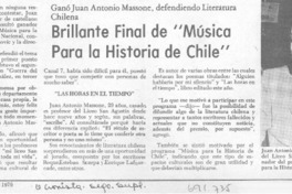 Brillante final de "música para la historia de Chile".