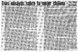 Tres ensayos sobre la mujer chilena"