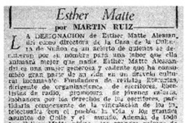 Ester Matte