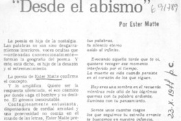 Desde el abismo