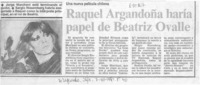 Raquel Argandoña haría papel de Beatriz Ovalle.