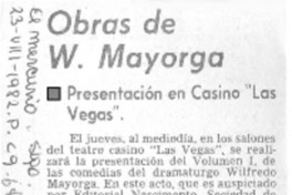 Obras de W. Mayorga.