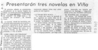 Presentarán tres novelas en Viña.