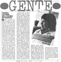 Marina Latorre: una chilena en frances.