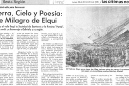 Tierra, cielo y poesía: ese milagro de Elqui