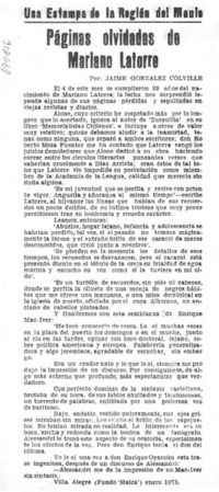 Páginas olvidadas de Mariano Latorre