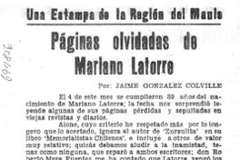 Páginas olvidadas de Mariano Latorre