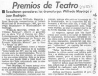Premios de teatro.