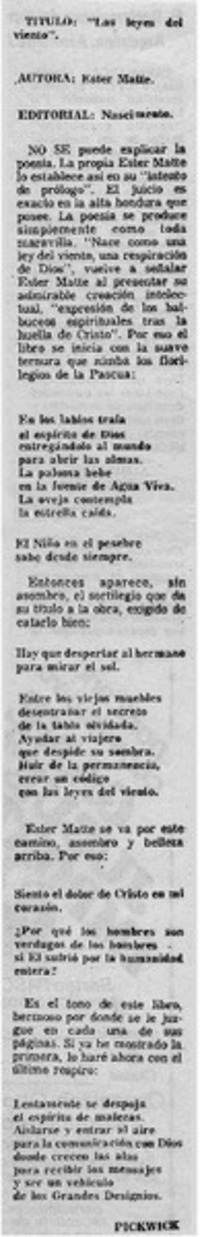 Las leyes del viento"